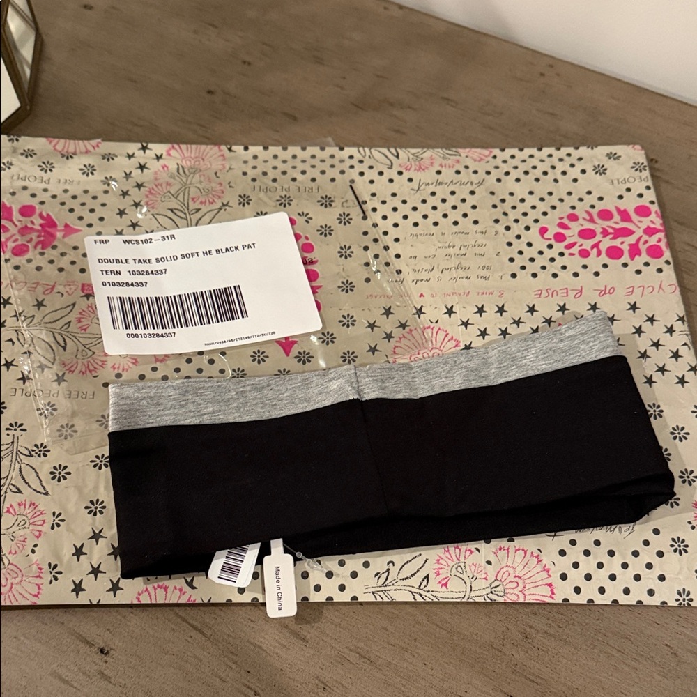 Black and Gray Free People Headband